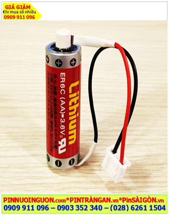 Maxell ER6C Super (Zắc trắng PLC); Pin nuôi nguồn PLC Maxell ER6C SUPER lithium 3.6v AA1800mAh (NHẬT)
